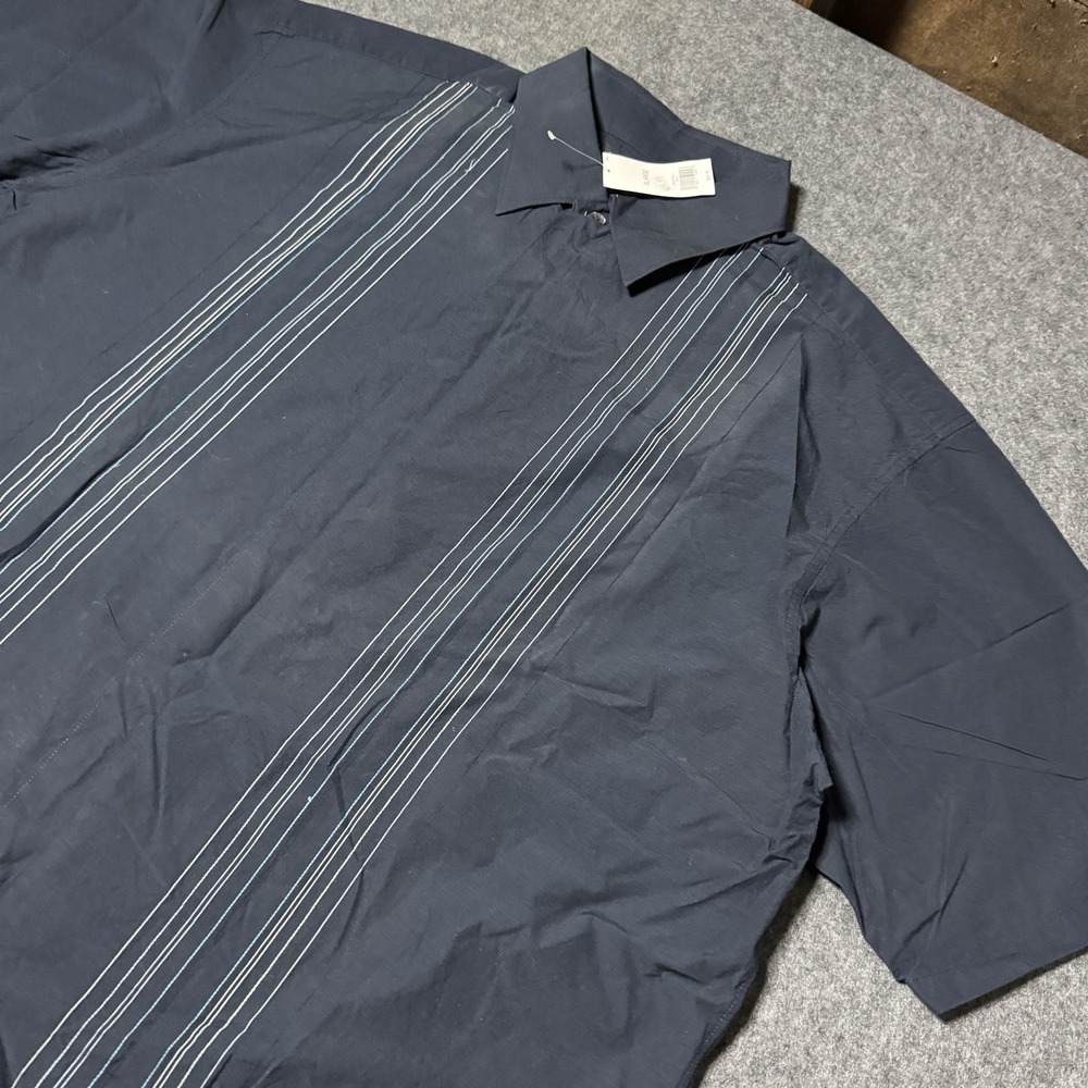 VTG Y2K Banana Republic NWT Mens Striped Short Sleeve Button Shirt Size XL Indie